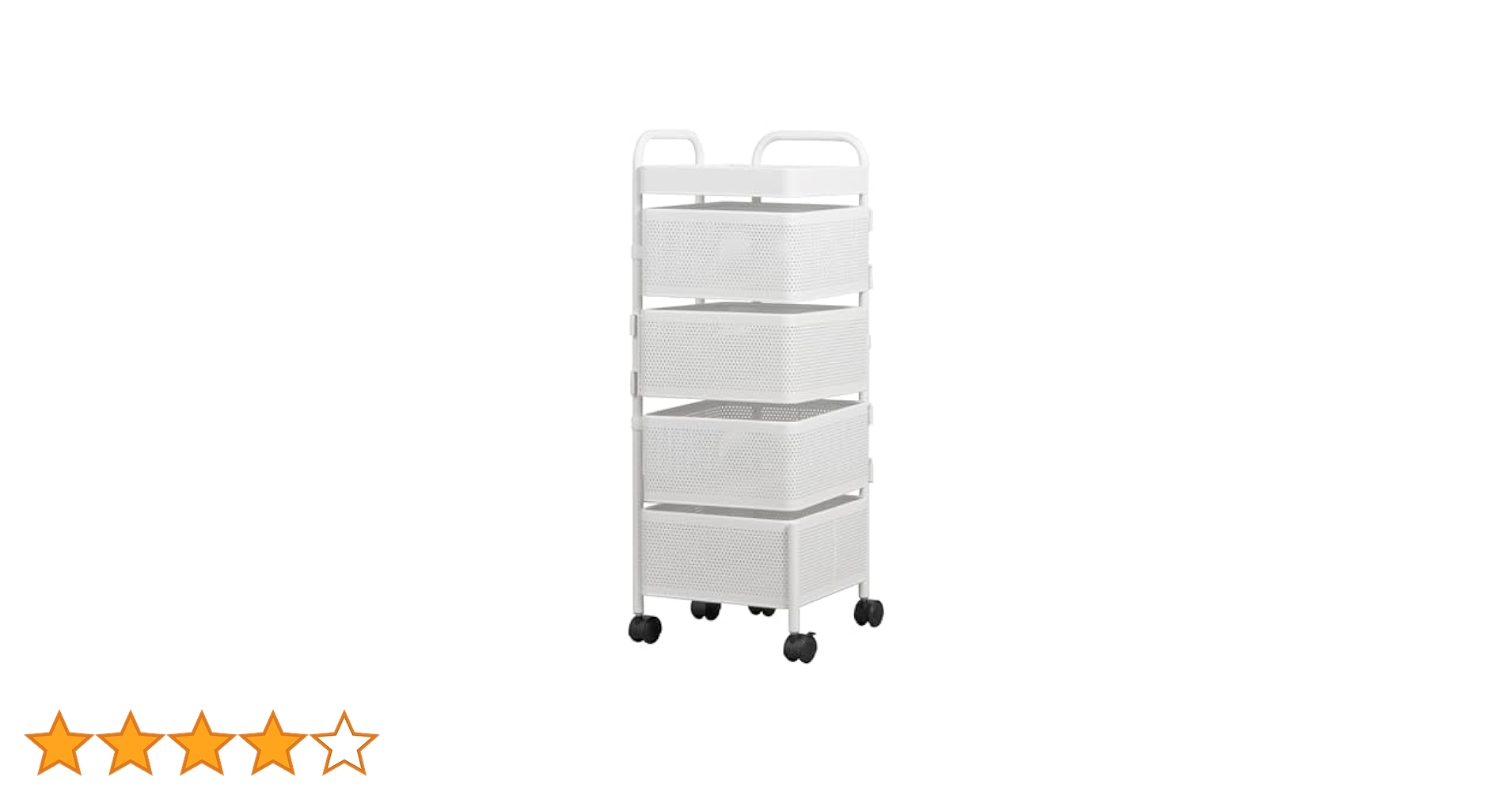 早い者勝ち❣️COVAODQ キッチンワゴン キャスター付き 4段 合金鋼 黒 COVAODQ キッチンワゴン キャスター付き 4段 合金鋼 炭素鋼 黒_